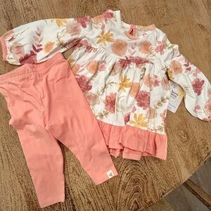 Burt's Bees Floral Matching Set-Girls 12 month-NWT